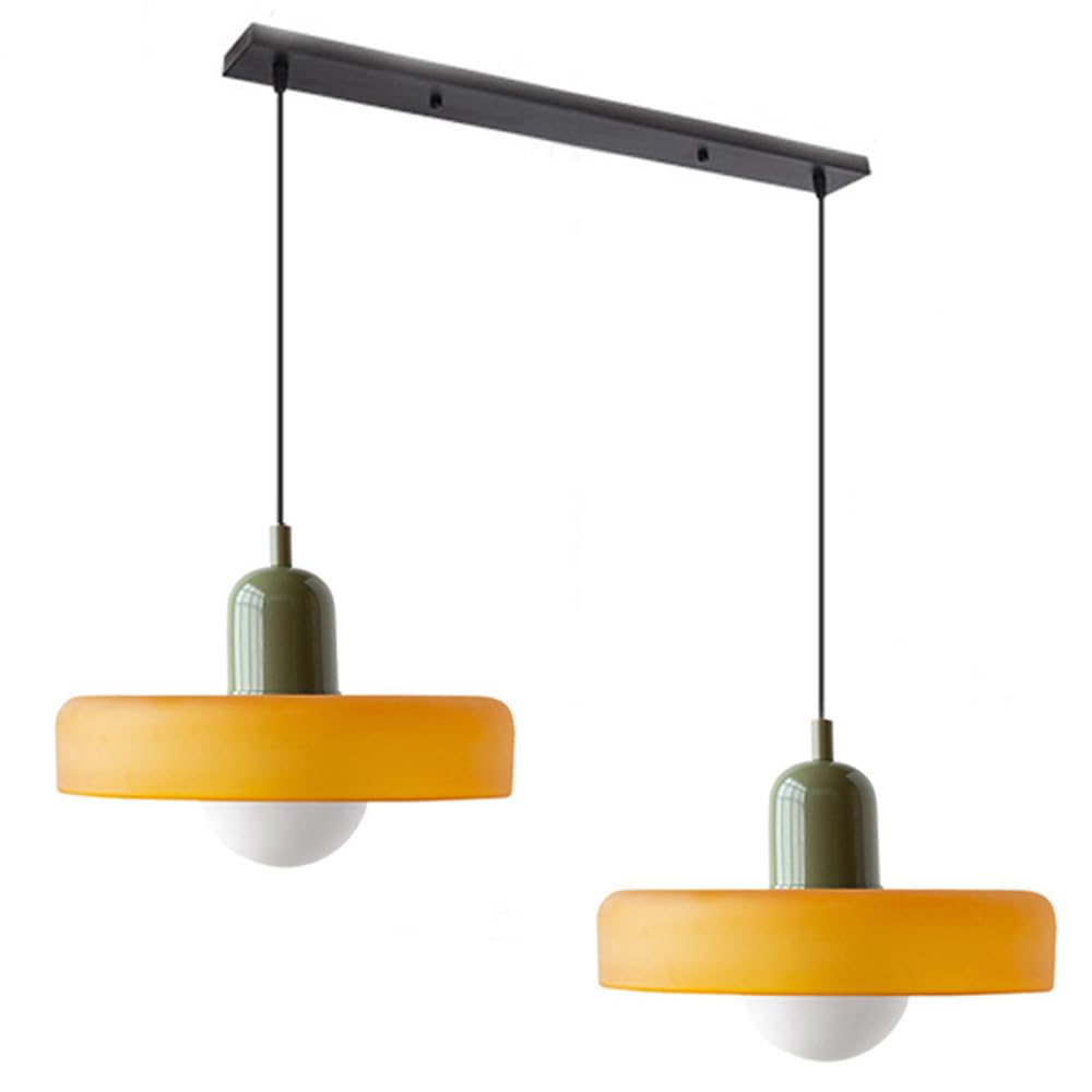 2 Hoofden Moderne Bauhaus Glazen Hanglamp
