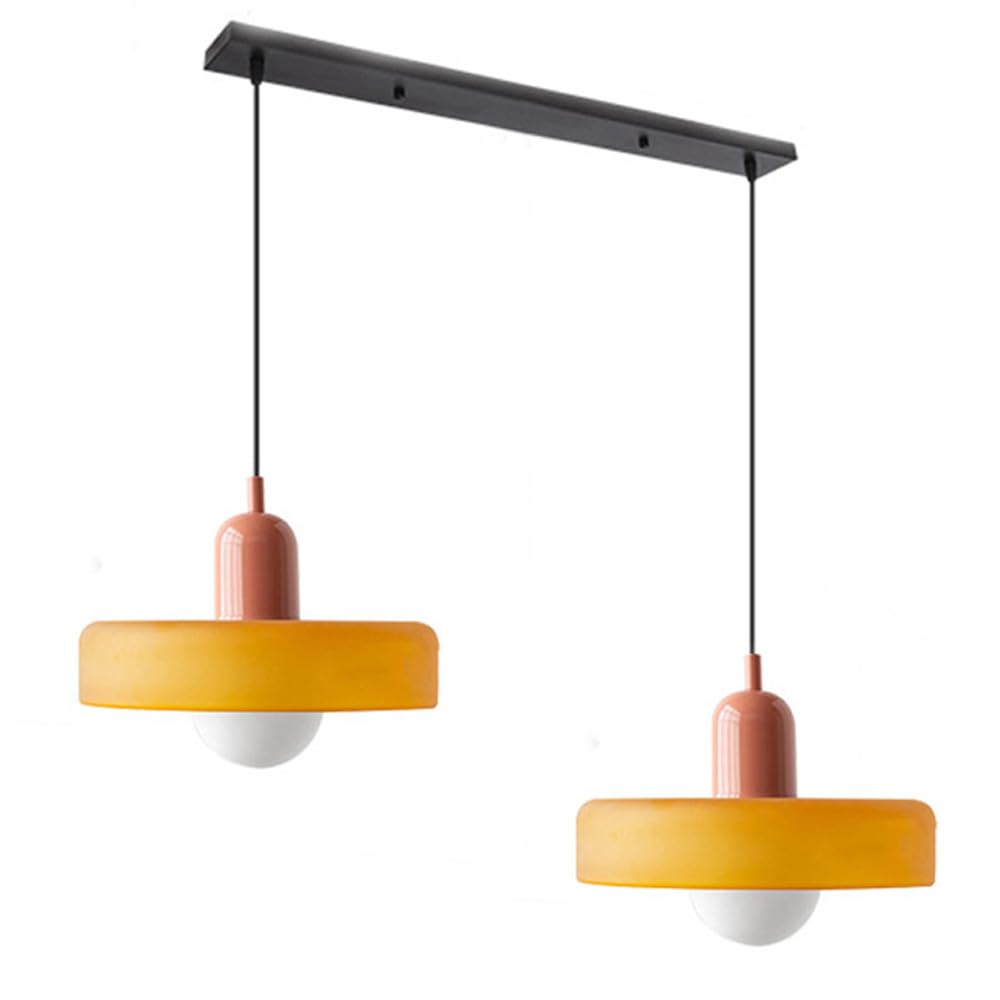2 Hoofden Moderne Bauhaus Glazen Hanglamp