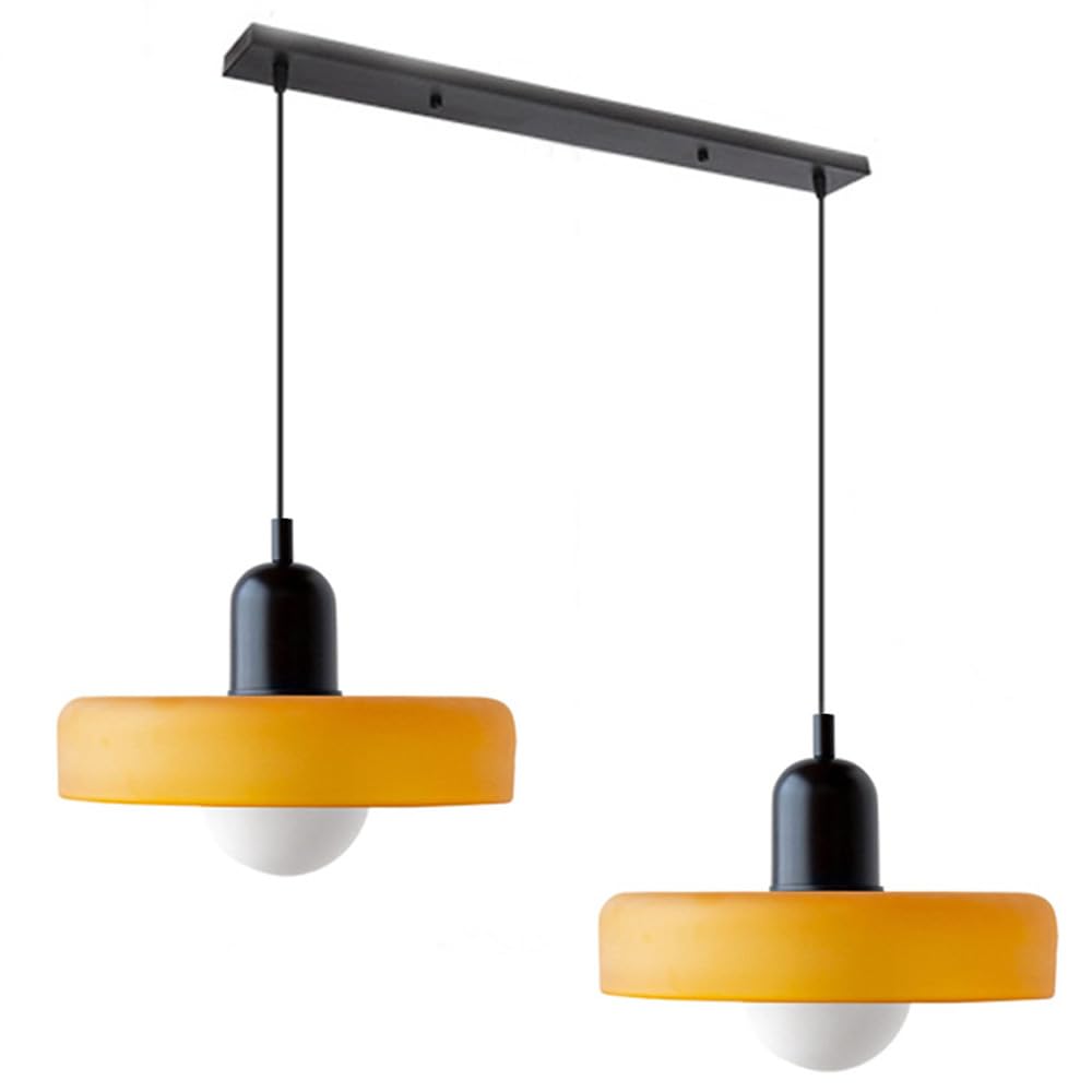 2 Hoofden Moderne Bauhaus Glazen Hanglamp