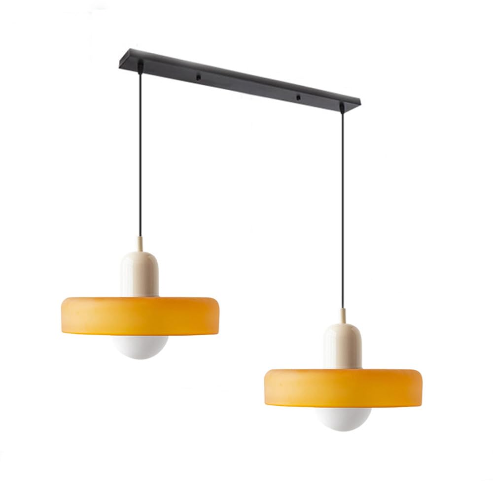 2 Hoofden Moderne Bauhaus Glazen Hanglamp