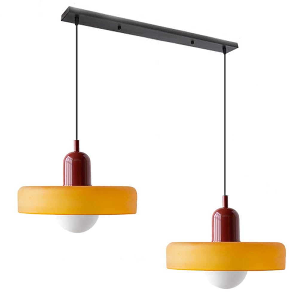 2 Hoofden Moderne Bauhaus Glazen Hanglamp
