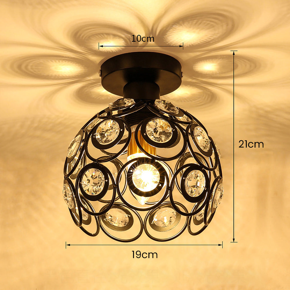 Luxe Kristallen Plafondlamp – Glamoureuze Verlichting voor Hal, Woonkamer en Eetkamer
