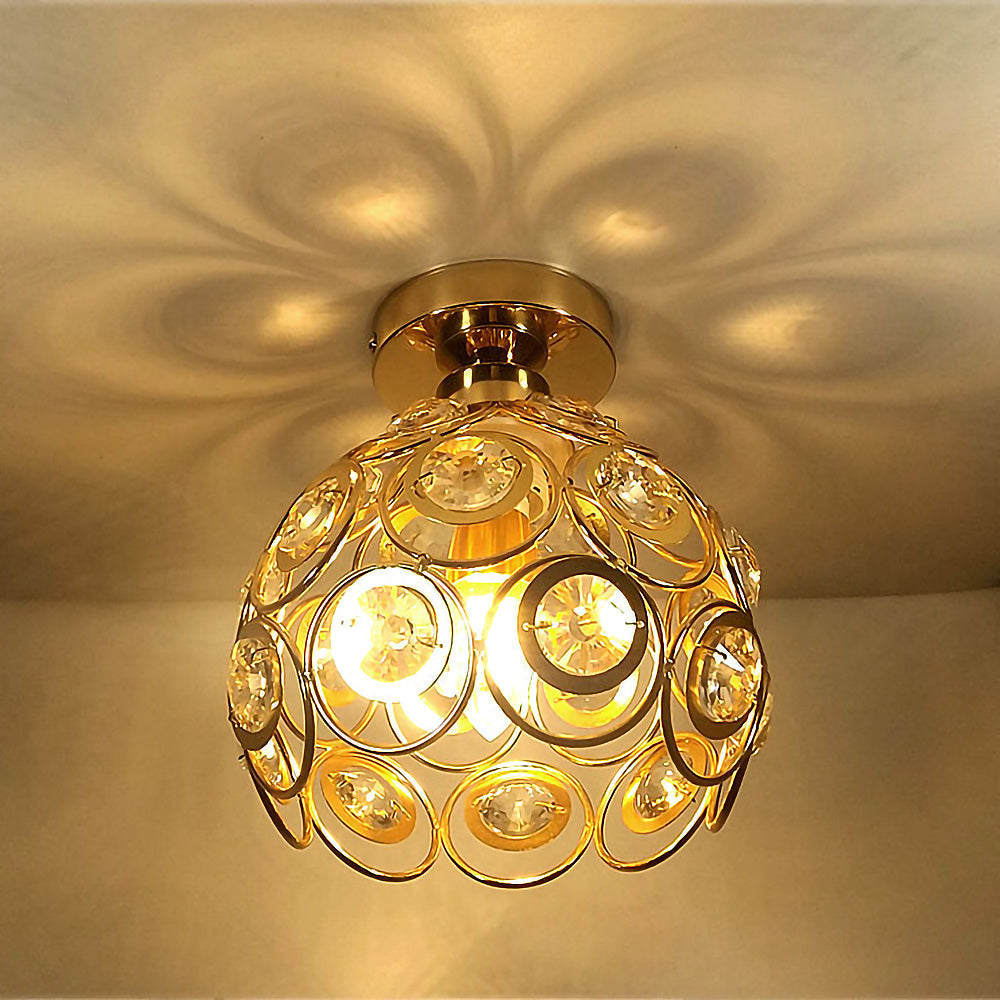 Luxe Kristallen Plafondlamp – Glamoureuze Verlichting voor Hal, Woonkamer en Eetkamer