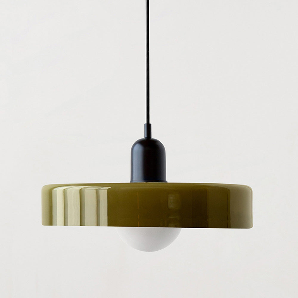 Bauhaus Glas-in-lood Hanglamp