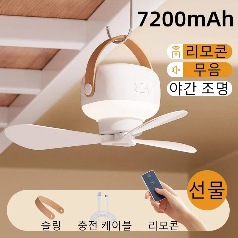 Luxueuze Plafondventilator met LED Verlichting | Stille Werking en Energiezuinige Koeling voor Woonkamer en Slaapkamer