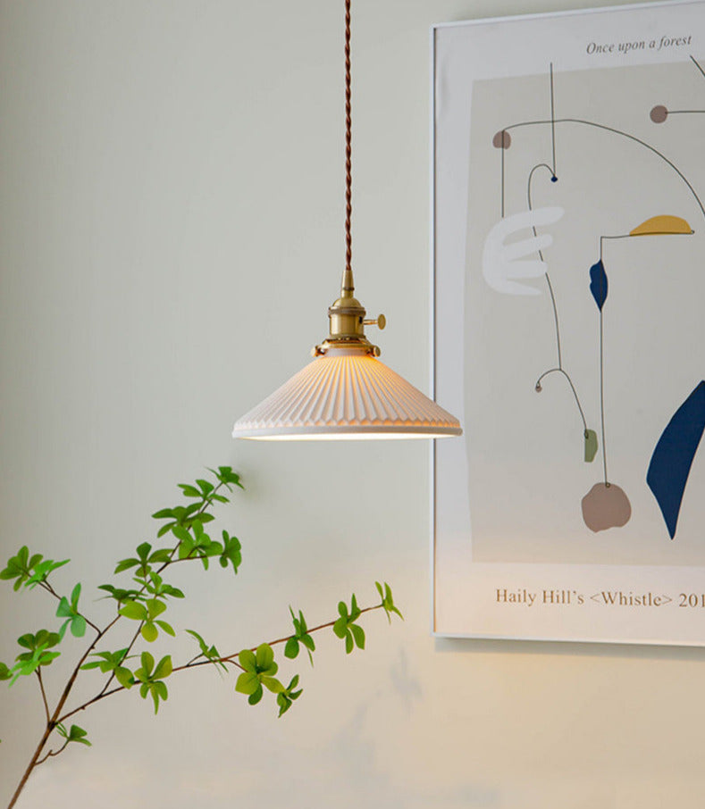 Witte Keramische Hanglamp