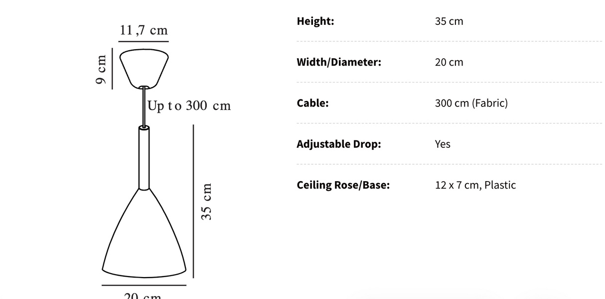 Minimalistische Pure 20 Hanglamp