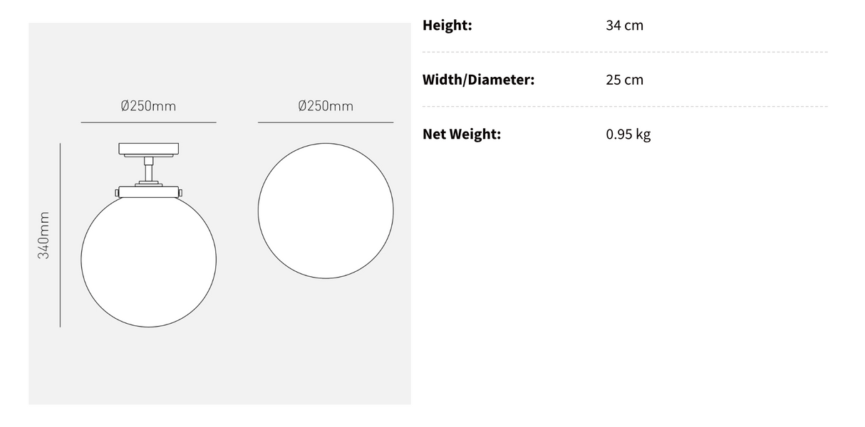 Ophelia Semi-opbouw Badkamer Plafondlamp