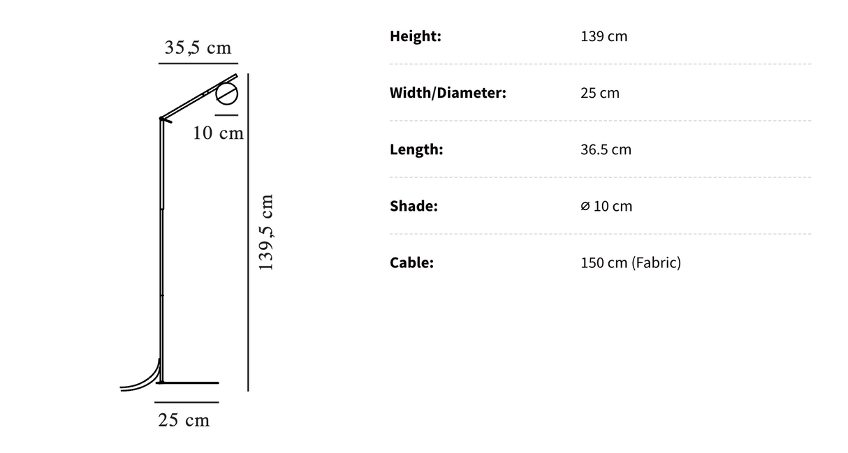 Stijlvolle Contina Vloerlamp met Swing Arm - Moderne Verlichting