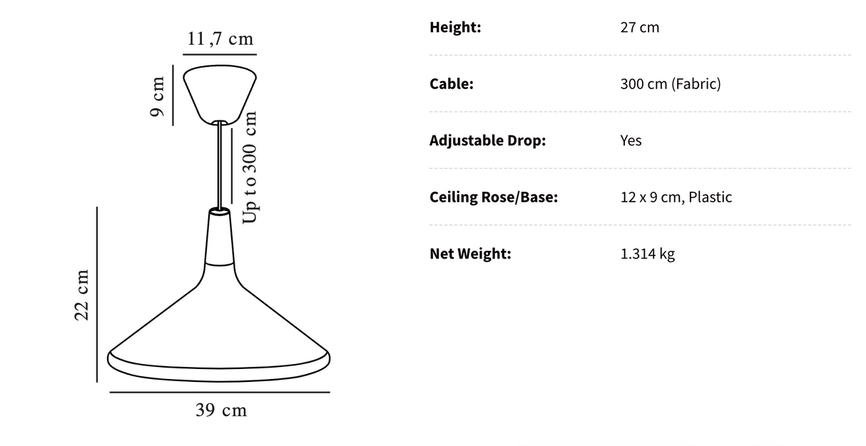 Industriële Elegantie Nori 39 Hanglamp