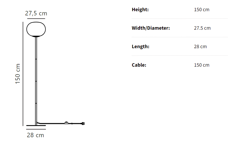 Dune Vloerlamp Glas Metaal