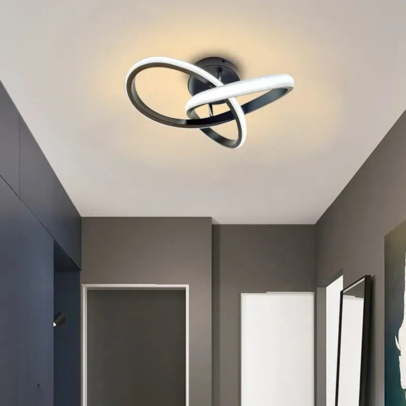 Moderne LED Plafondlamp 18W | Creatief Ontwerp met 2 Ringen | Energiezuinige Verlichting voor Woonkamer & Kantoor 24 cm