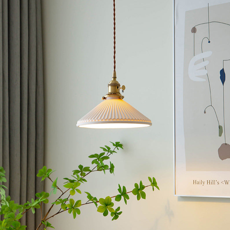 Witte Keramische Hanglamp
