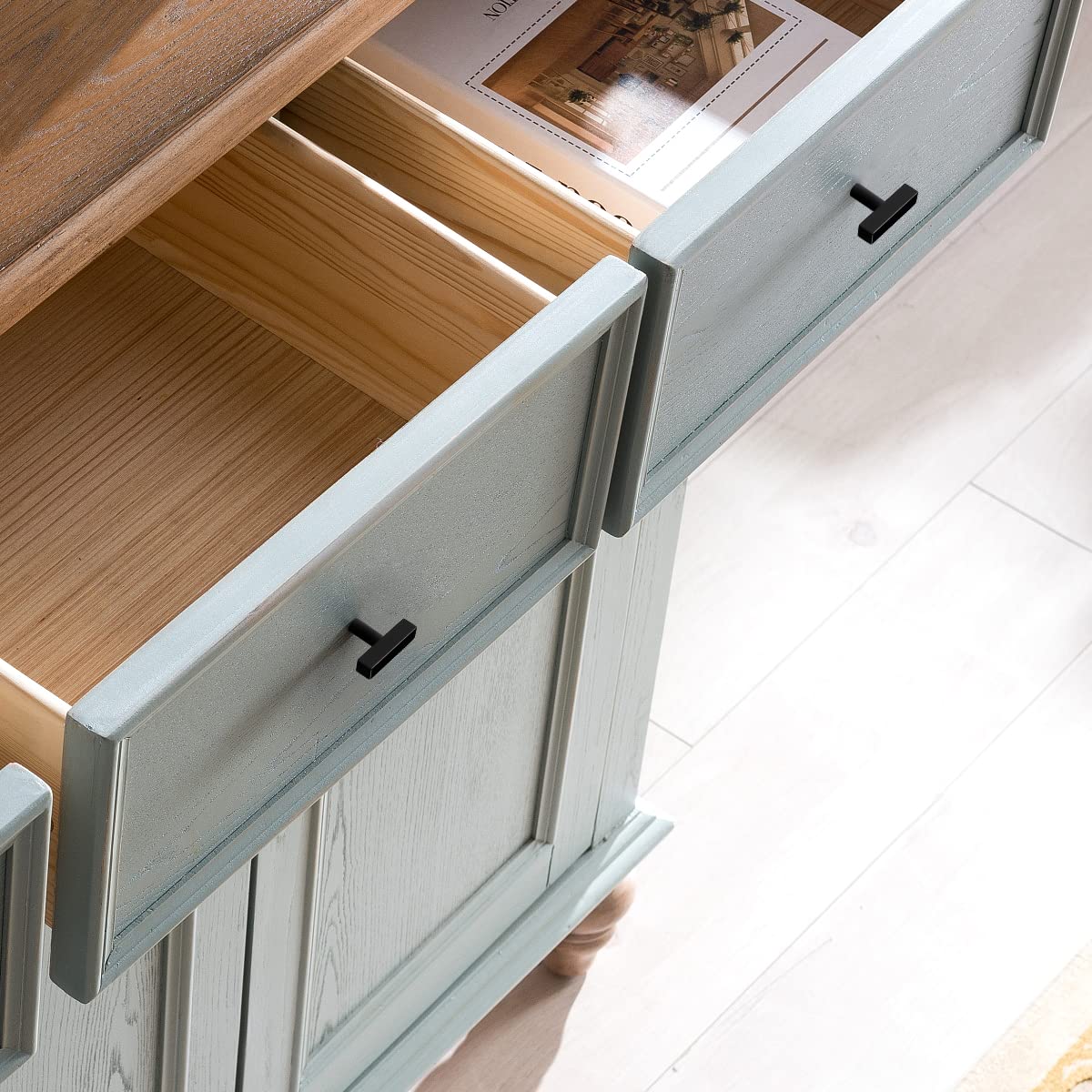 Moderne Vierkante Zwarte Keukenkast Handgrepen