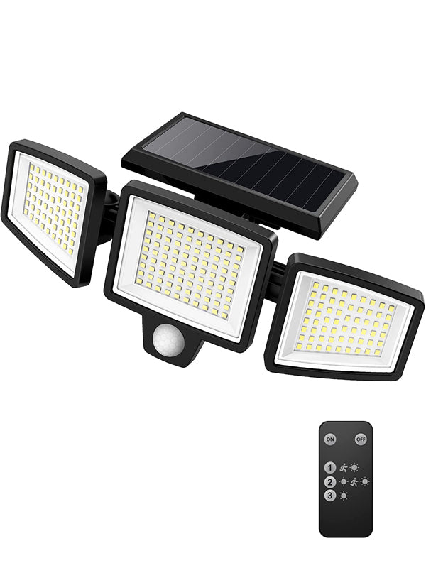 Solar LED Beveiligingslamp met Bewegingssensor - Superheldere Buitenverlichting voor Tuin, Garage en Oprit