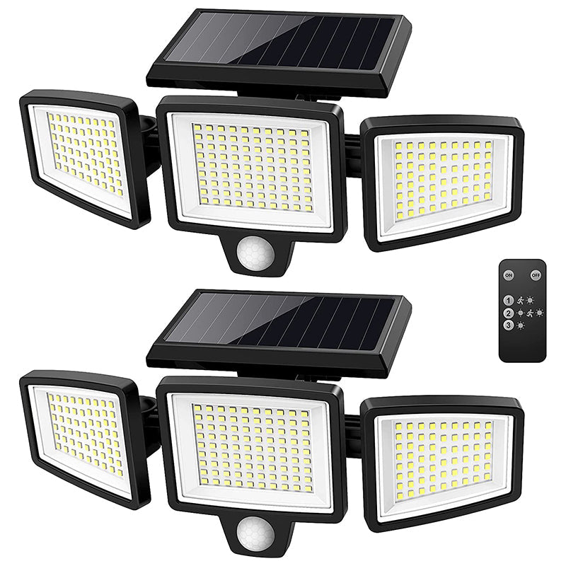 Solar LED Beveiligingslamp met Bewegingssensor - Superheldere Buitenverlichting voor Tuin, Garage en Oprit
