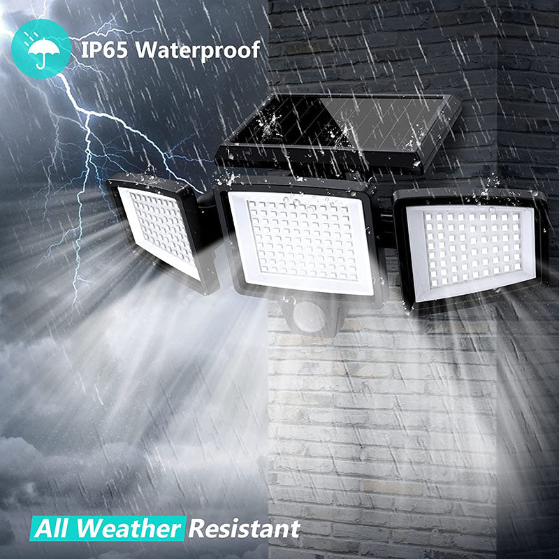 Solar LED Beveiligingslamp met Bewegingssensor - Superheldere Buitenverlichting voor Tuin, Garage en Oprit