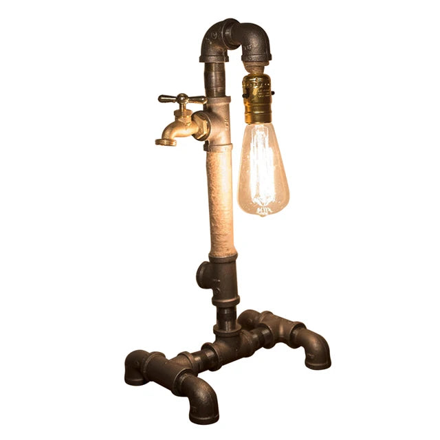 GearGlow - Steampunk Industriële Tafellamp met Verstelbare Elementen en Warm Licht