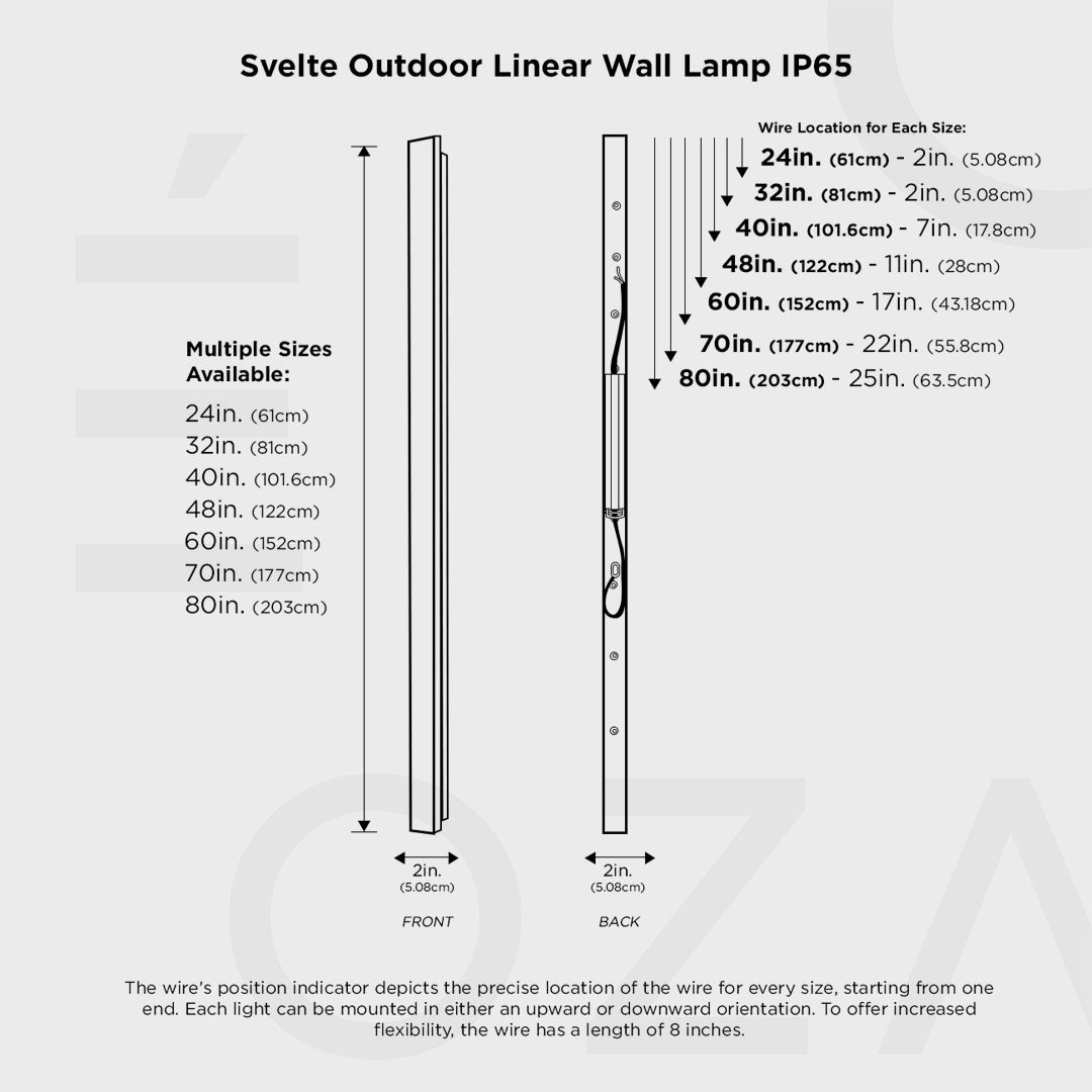 Sierlijke Outdoor Lineaire Wandlamp IP65
