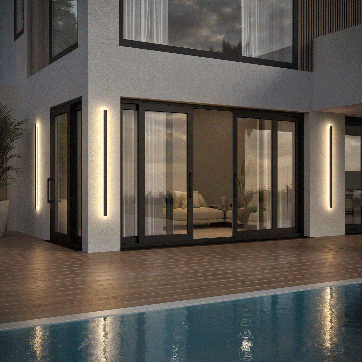 Svelte RGB Buiten Wandlamp