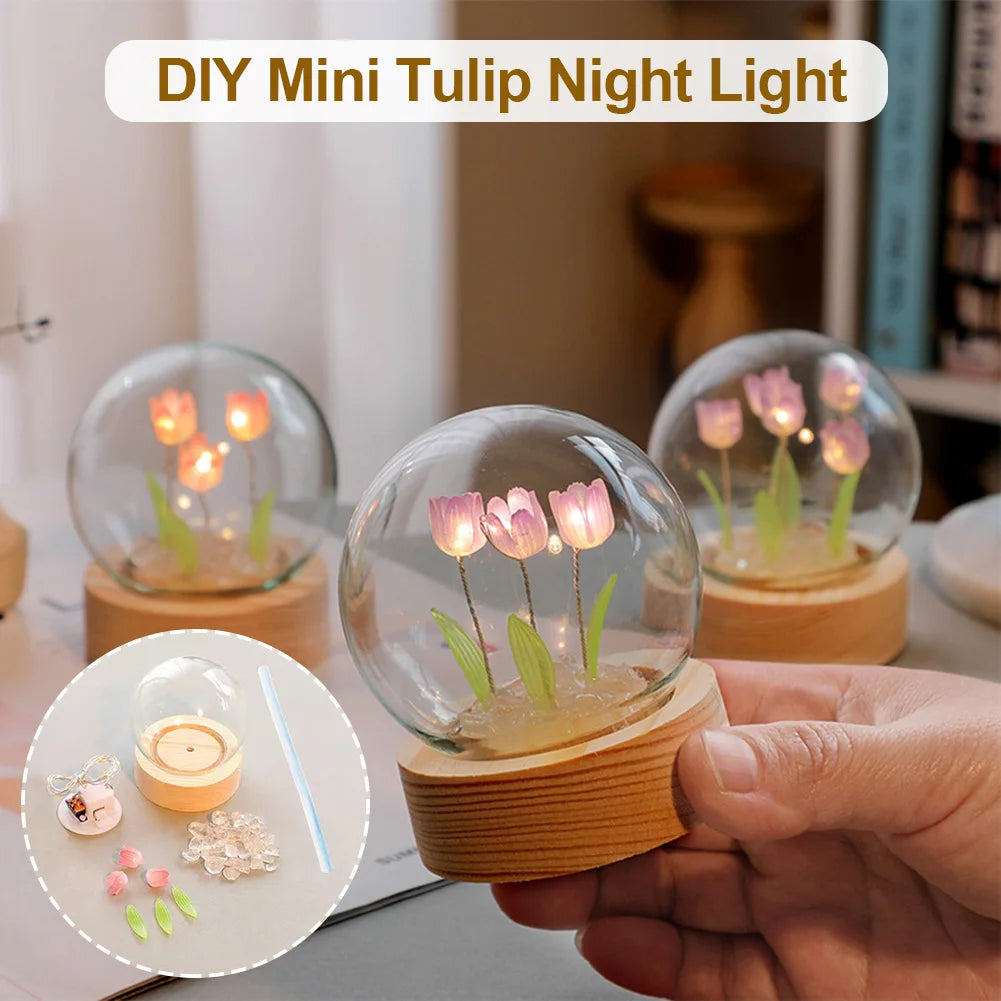 TulipGlow - Tulpen LED Tafellamp | Unieke Bloemvormige Designlamp voor Bureau en Nachtkastje