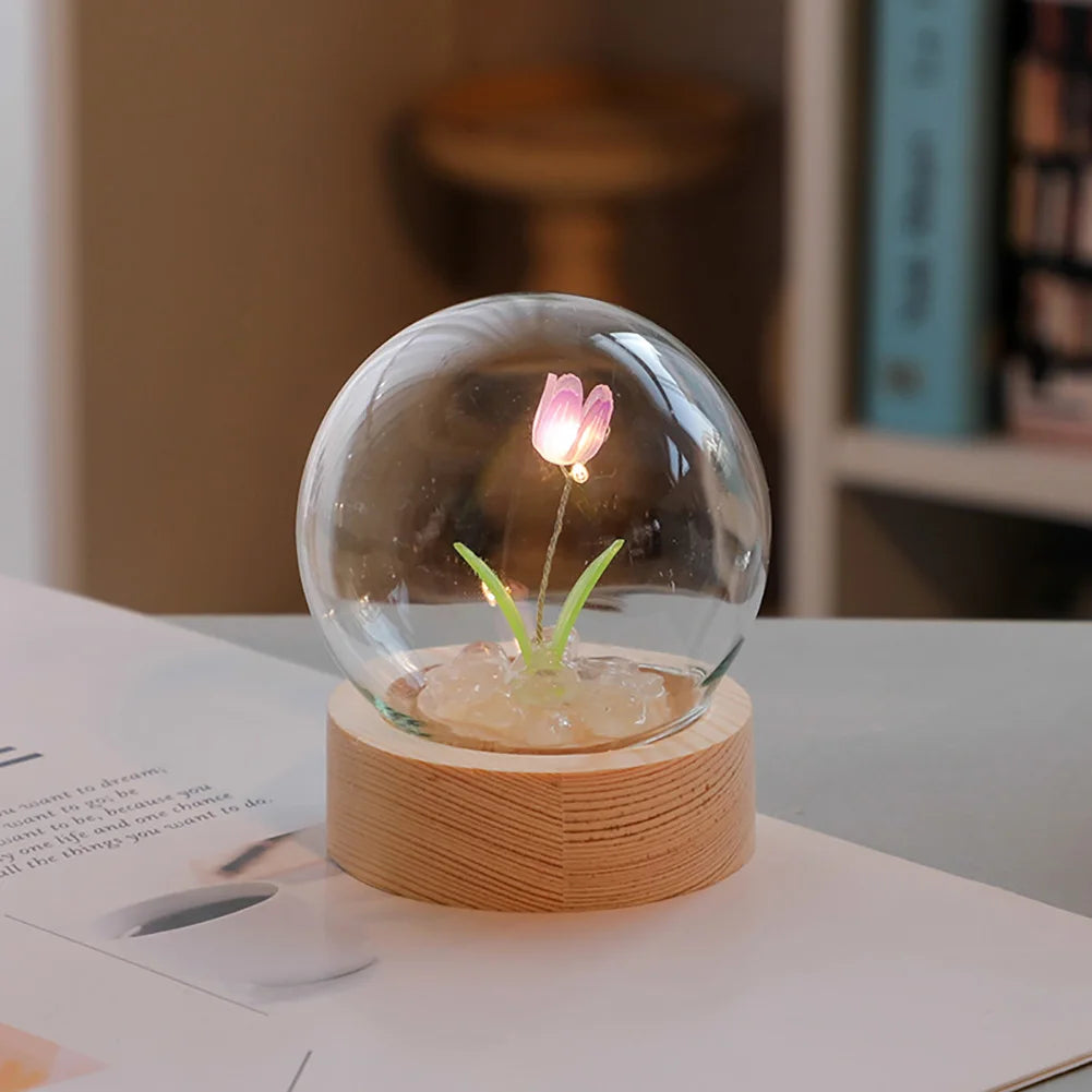 TulipGlow - Tulpen LED Tafellamp | Unieke Bloemvormige Designlamp voor Bureau en Nachtkastje