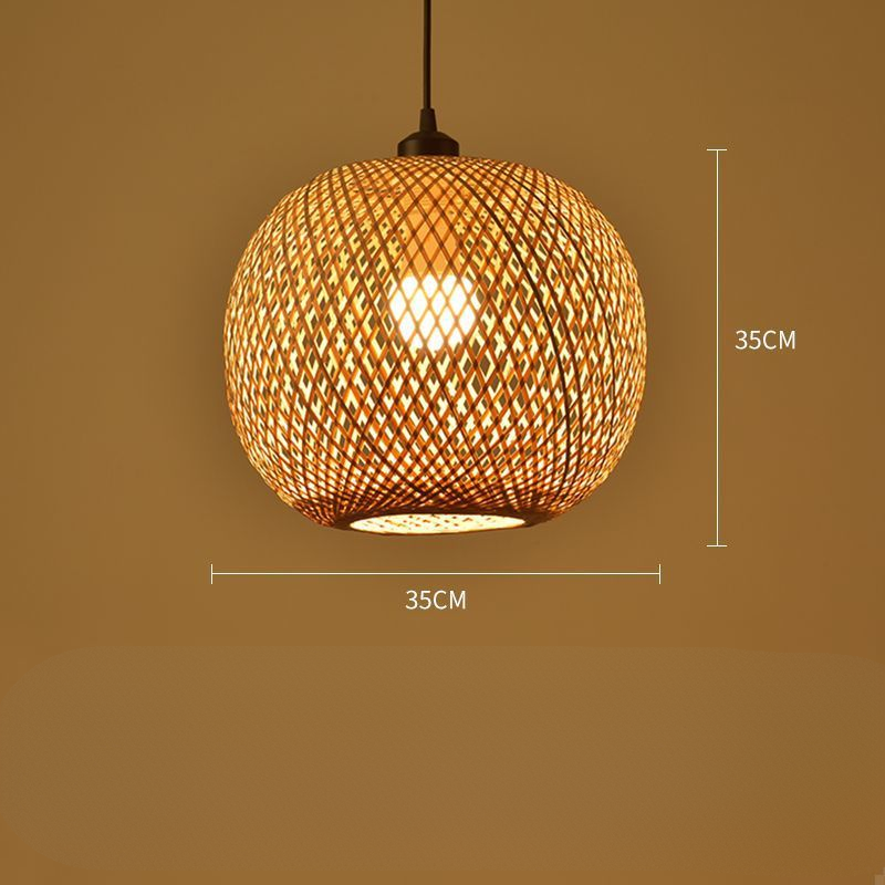 Hoogwaardige Handgeweven Boho Rieten Hanglamp – Natuurlijke Elegantie voor Binnen- en Buitenruimtes