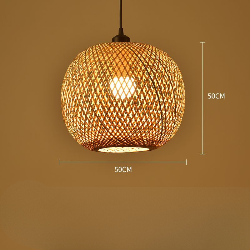 Hoogwaardige Handgeweven Boho Rieten Hanglamp – Natuurlijke Elegantie voor Binnen- en Buitenruimtes