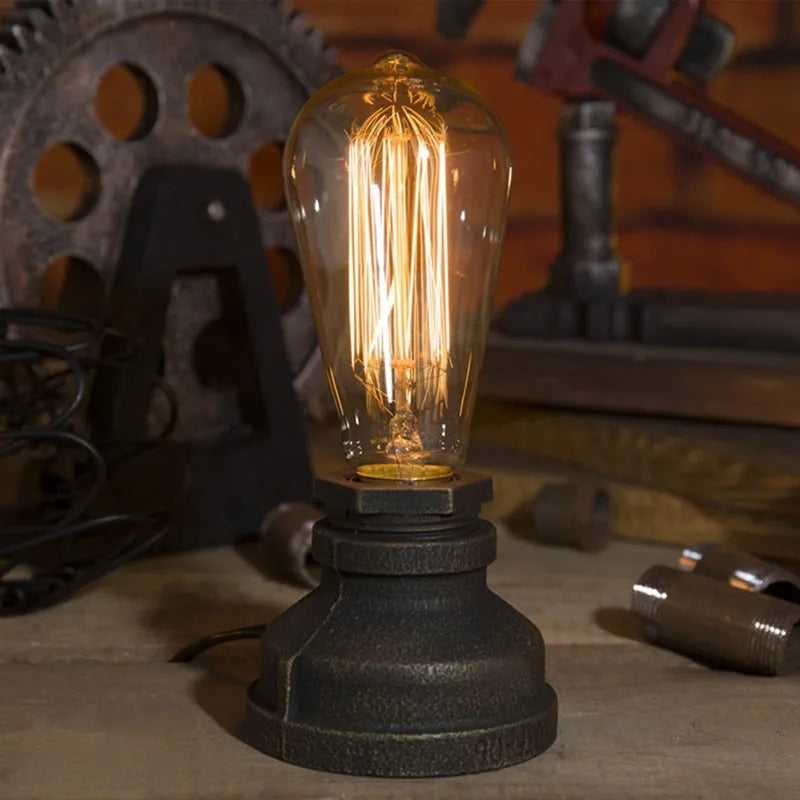 AquaCraft - Industriële Waterpijplamp | Vintage Waterpijp Tafellamp voor Unieke Verlichting