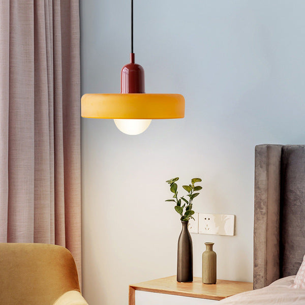 Bauhaus Glas-in-lood Hanglamp