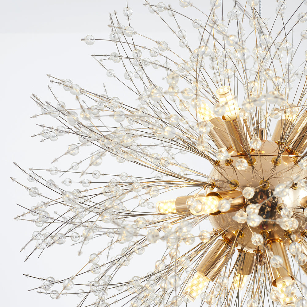 Luna Elegante LED Hanglamp - Luxe Witte en Gouden Verlichting voor Woonkamer en Eetkamer