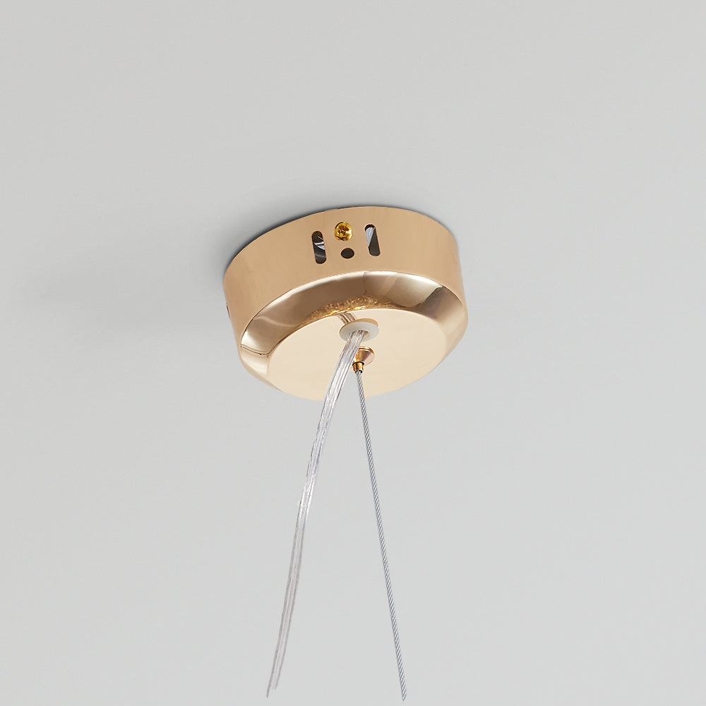 Luna Elegante LED Hanglamp - Luxe Witte en Gouden Verlichting voor Woonkamer en Eetkamer
