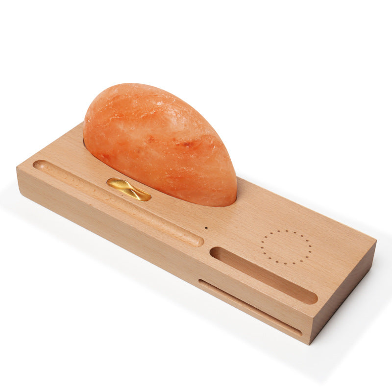 Himalayan Sunrise Zoutlamp met Draadloze Telefoonoplader