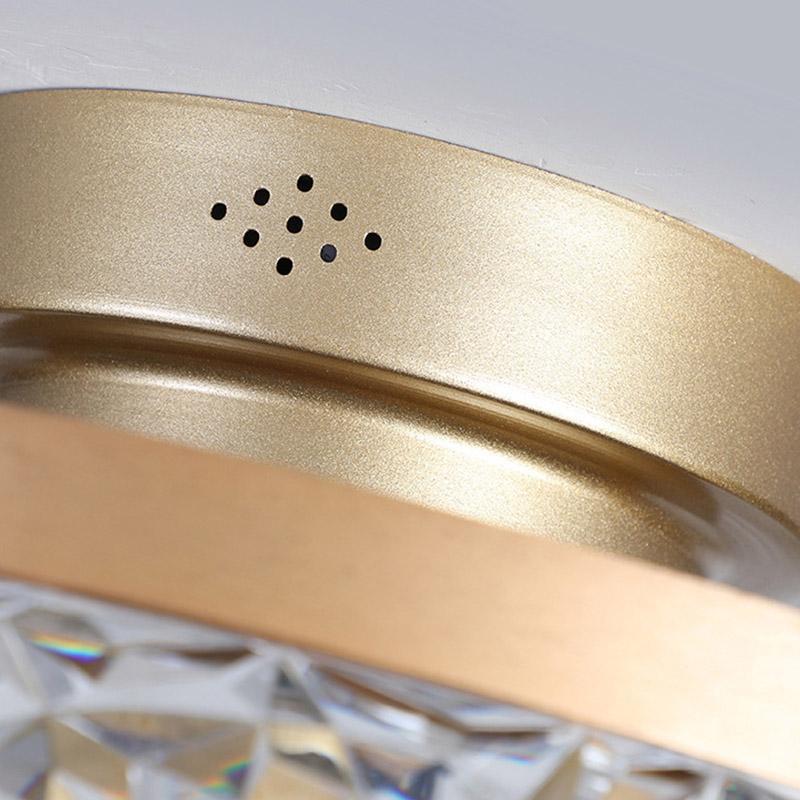 5-Blads Cirkelvormige IJzeren Rustieke Plafondventilator met LED Lampen en Afstandsbediening