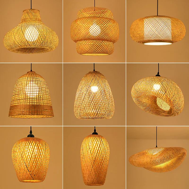 Handgemaakte Rotan Hanglamp | Natuurlijke Verlichting voor Woonkamer & Eetkamer | Sfeervolle Bohemian Stijl