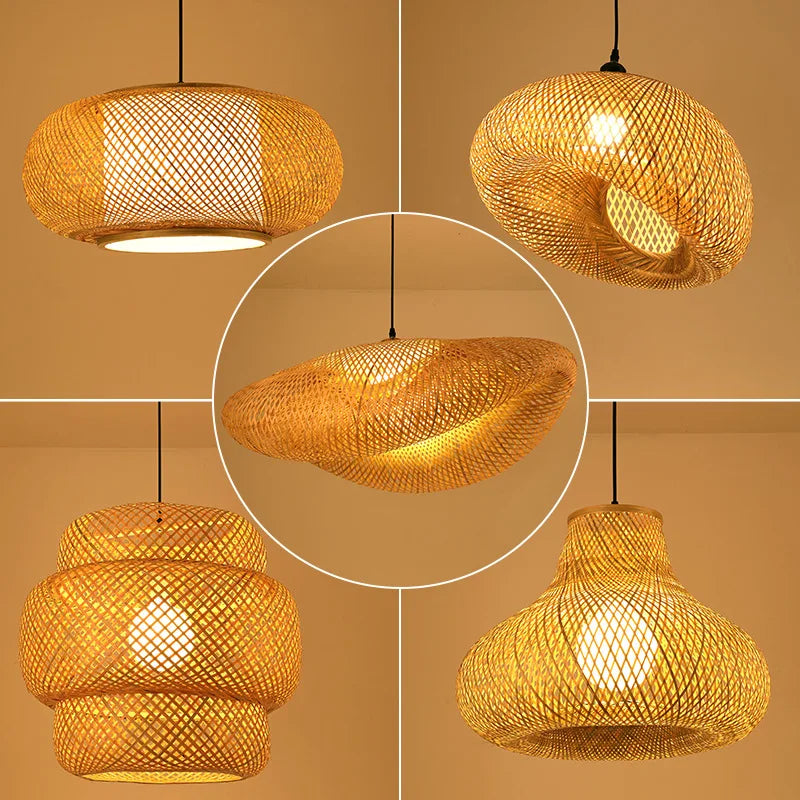 Handgemaakte Rotan Hanglamp | Natuurlijke Verlichting voor Woonkamer & Eetkamer | Sfeervolle Bohemian Stijl