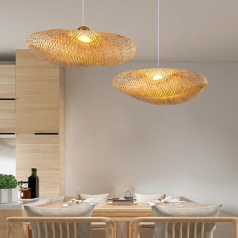 Handgemaakte Rotan Hanglamp | Natuurlijke Verlichting voor Woonkamer & Eetkamer | Sfeervolle Bohemian Stijl