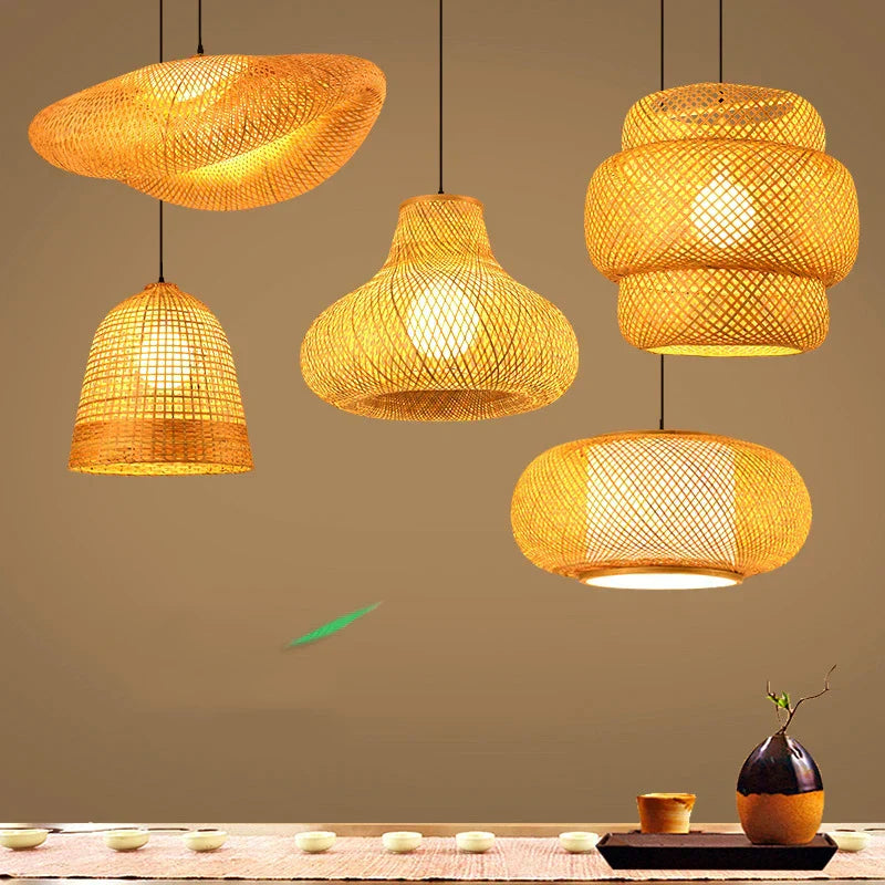 Handgemaakte Rotan Hanglamp | Natuurlijke Verlichting voor Woonkamer & Eetkamer | Sfeervolle Bohemian Stijl