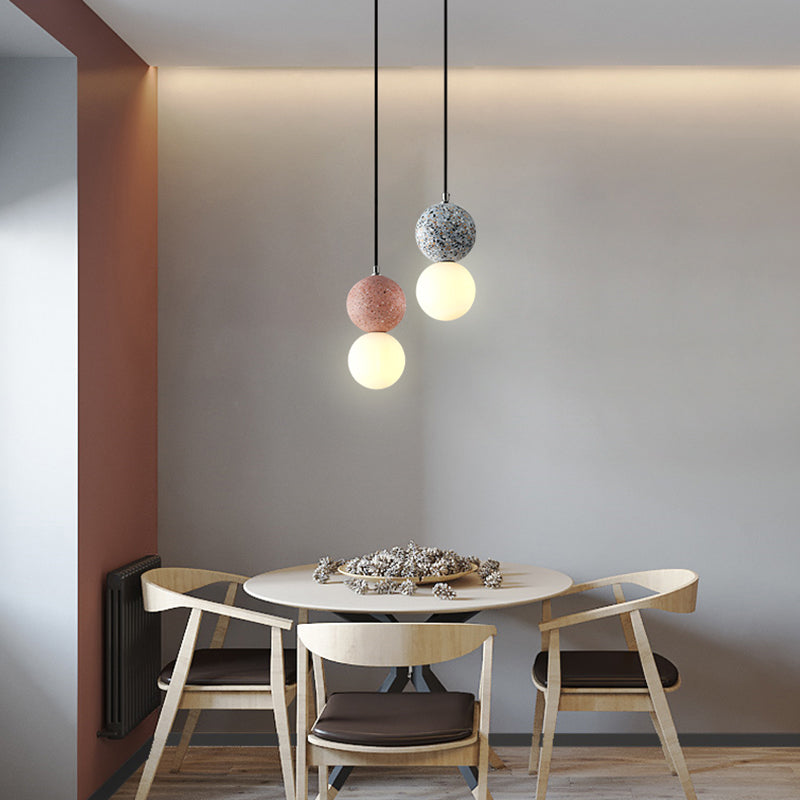Aurora Kleine LED Hanglampen - Modern Design met Zwart en Wit Glas voor Eettafel en Keuken