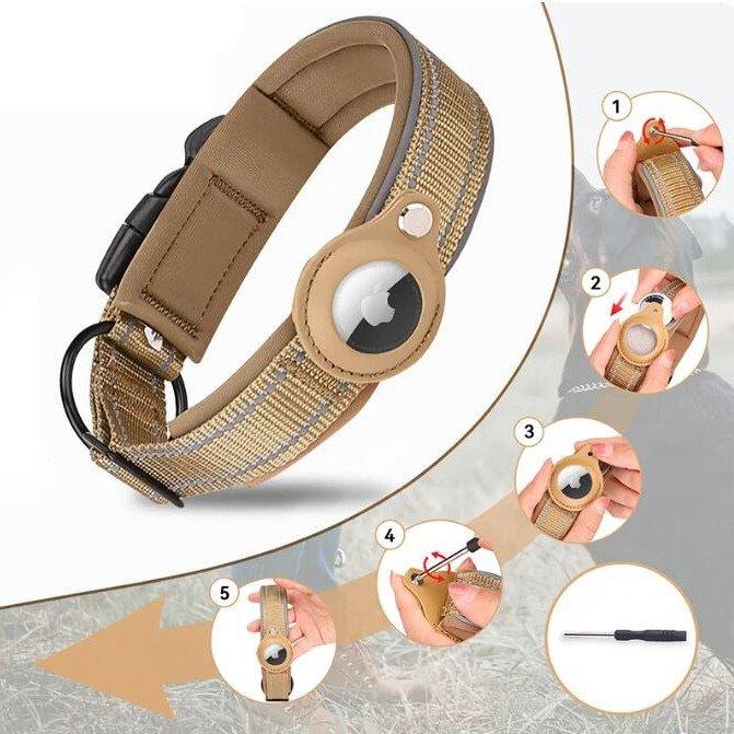 Anti-Loss Apple AirTag Tracker Halsband | Veiligheid en Comfort voor Jouw Huisdier