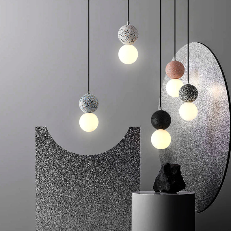 Aurora Kleine LED Hanglampen - Modern Design met Zwart en Wit Glas voor Eettafel en Keuken