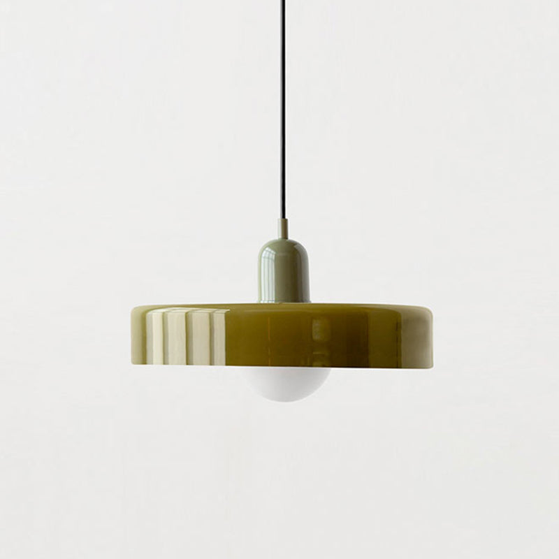 Bauhaus Glas-in-lood Hanglamp
