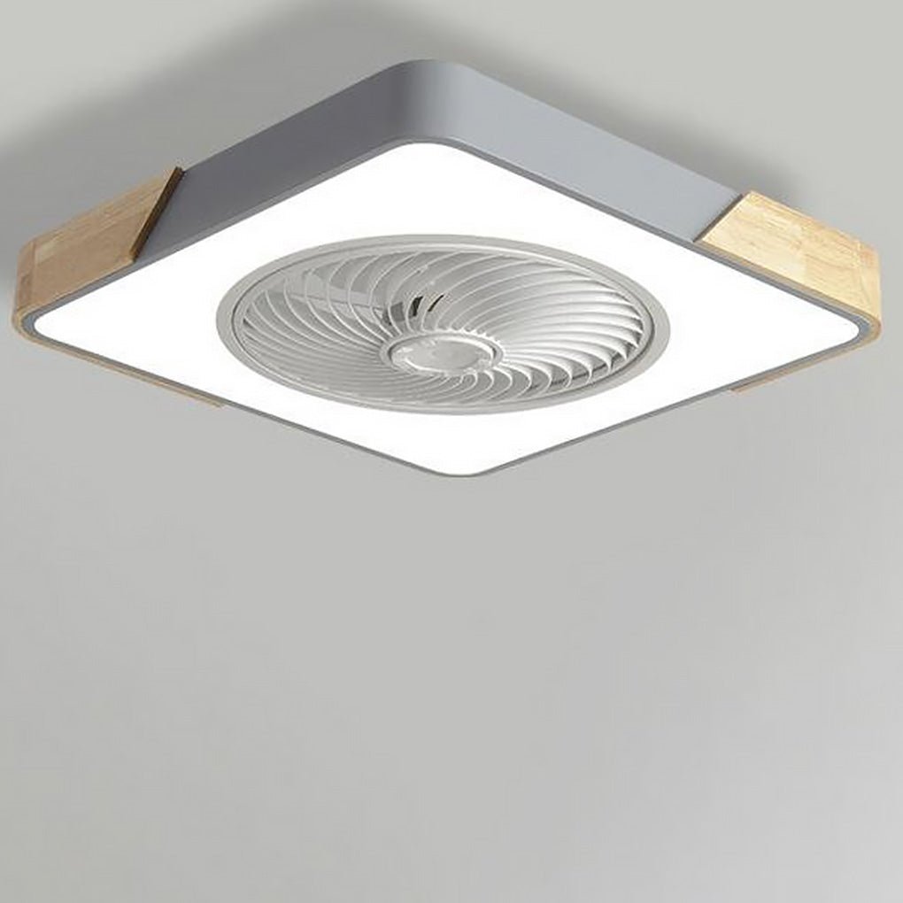 Ronde Vierkante Geïntegreerde LED Ventilator Plafondlamp Met Afstandsbediening