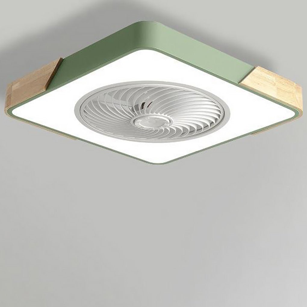 Ronde Vierkante Geïntegreerde LED Ventilator Plafondlamp Met Afstandsbediening