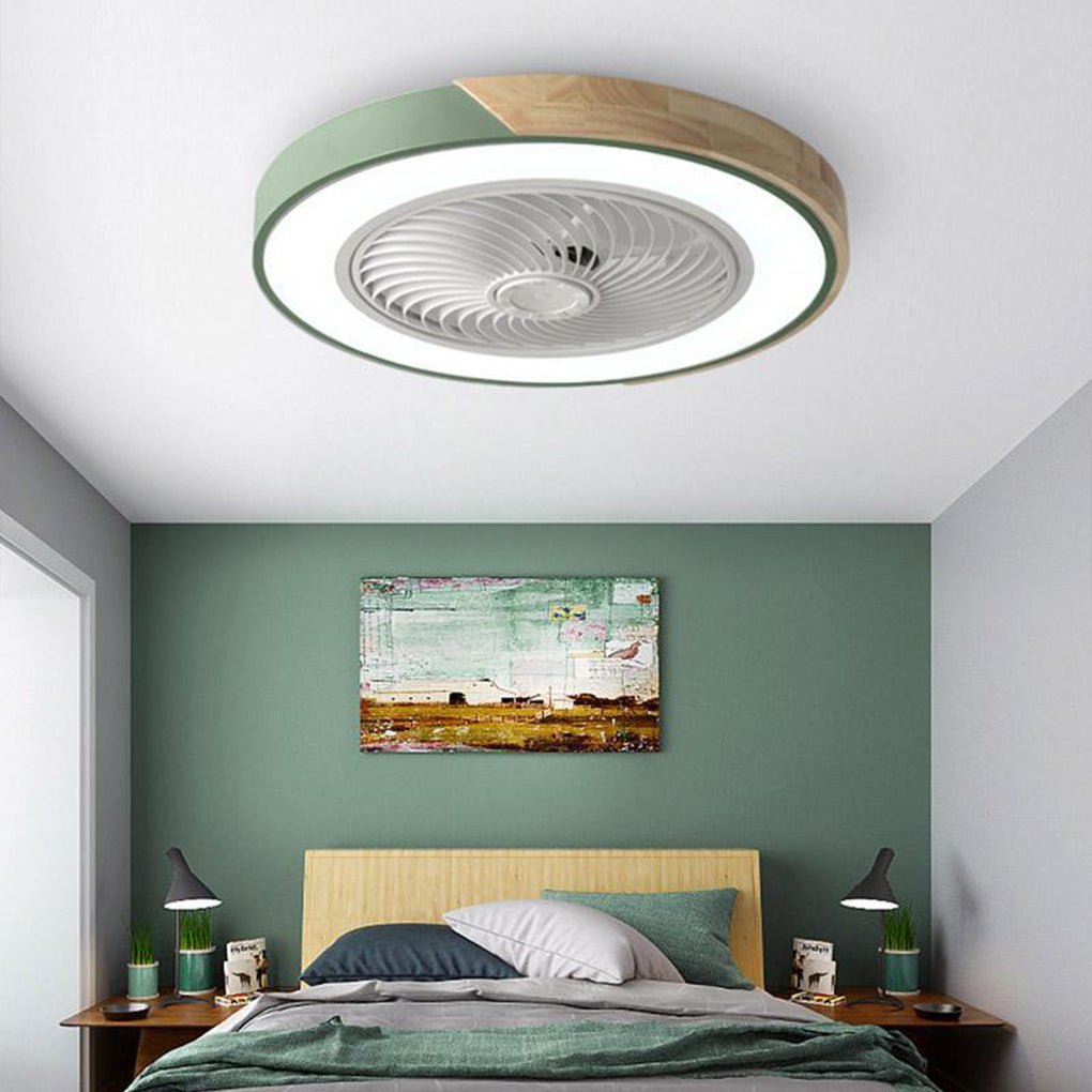 Ronde Vierkante Geïntegreerde LED Ventilator Plafondlamp Met Afstandsbediening