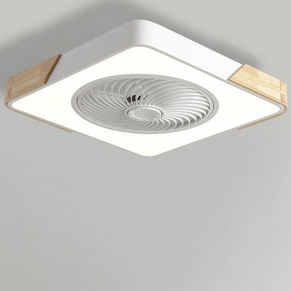 Ronde Vierkante Geïntegreerde LED Ventilator Plafondlamp Met Afstandsbediening