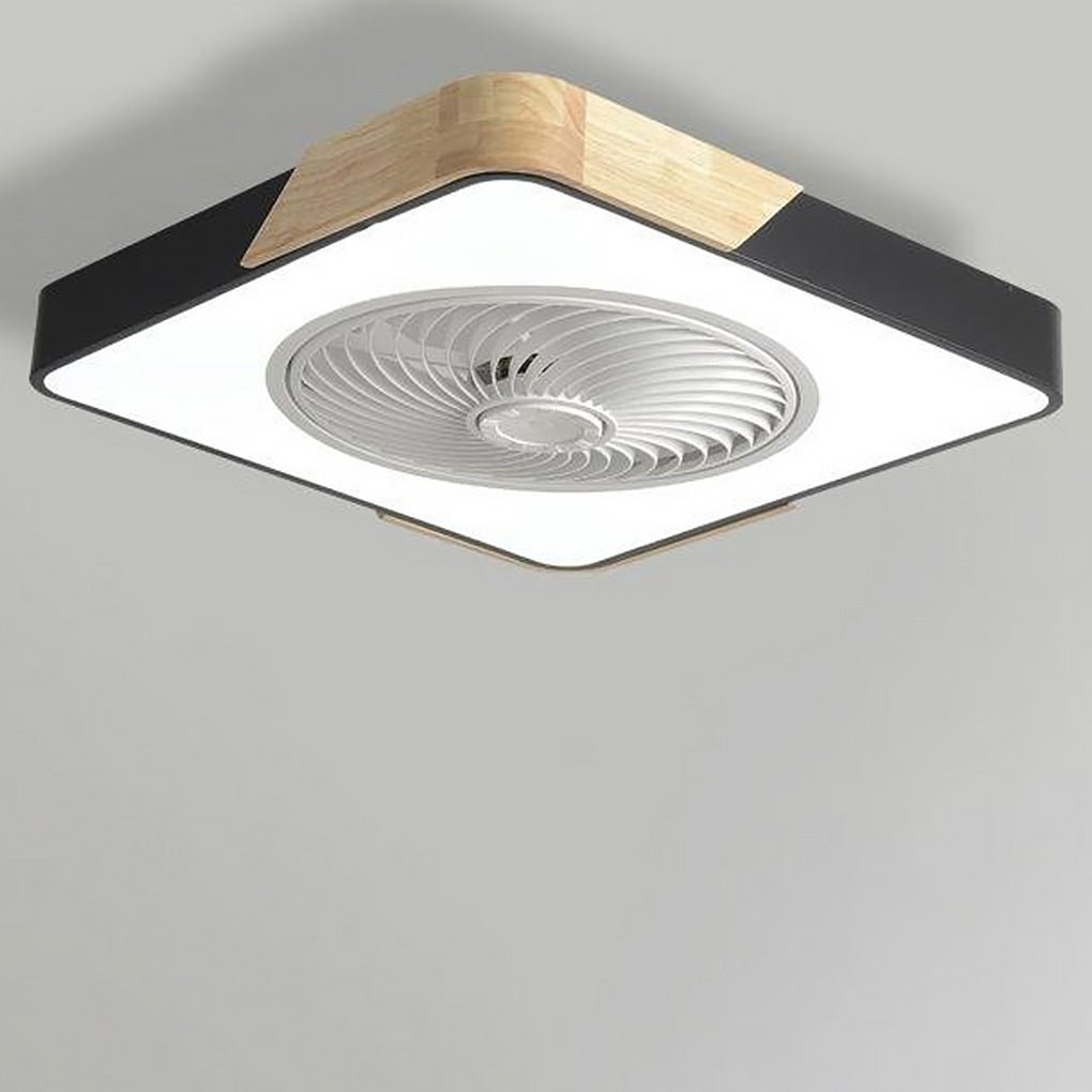 Ronde Vierkante Geïntegreerde LED Ventilator Plafondlamp Met Afstandsbediening