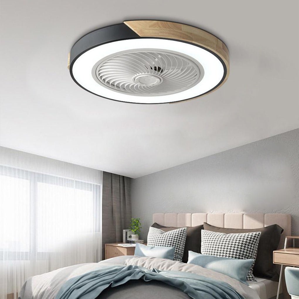 Ronde Vierkante Geïntegreerde LED Ventilator Plafondlamp Met Afstandsbediening