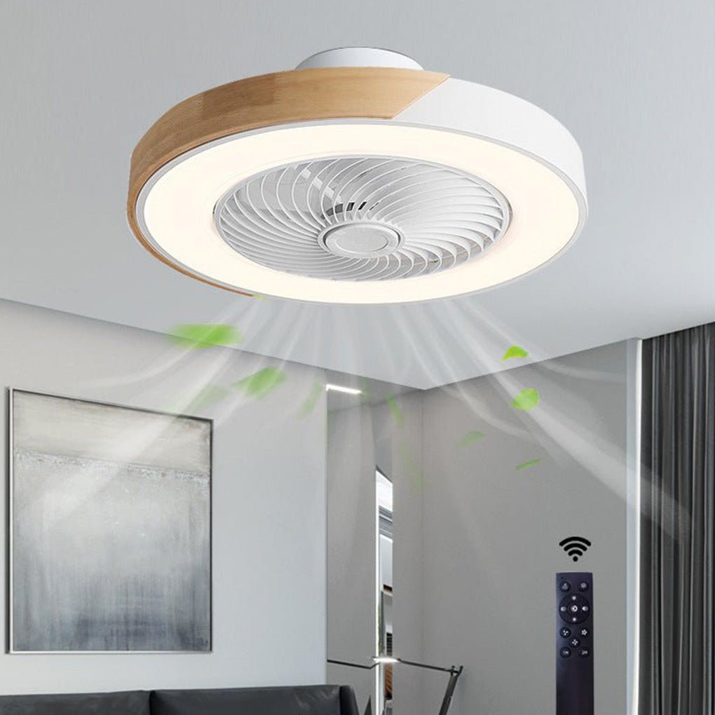 Ronde Vierkante Geïntegreerde LED Ventilator Plafondlamp Met Afstandsbediening