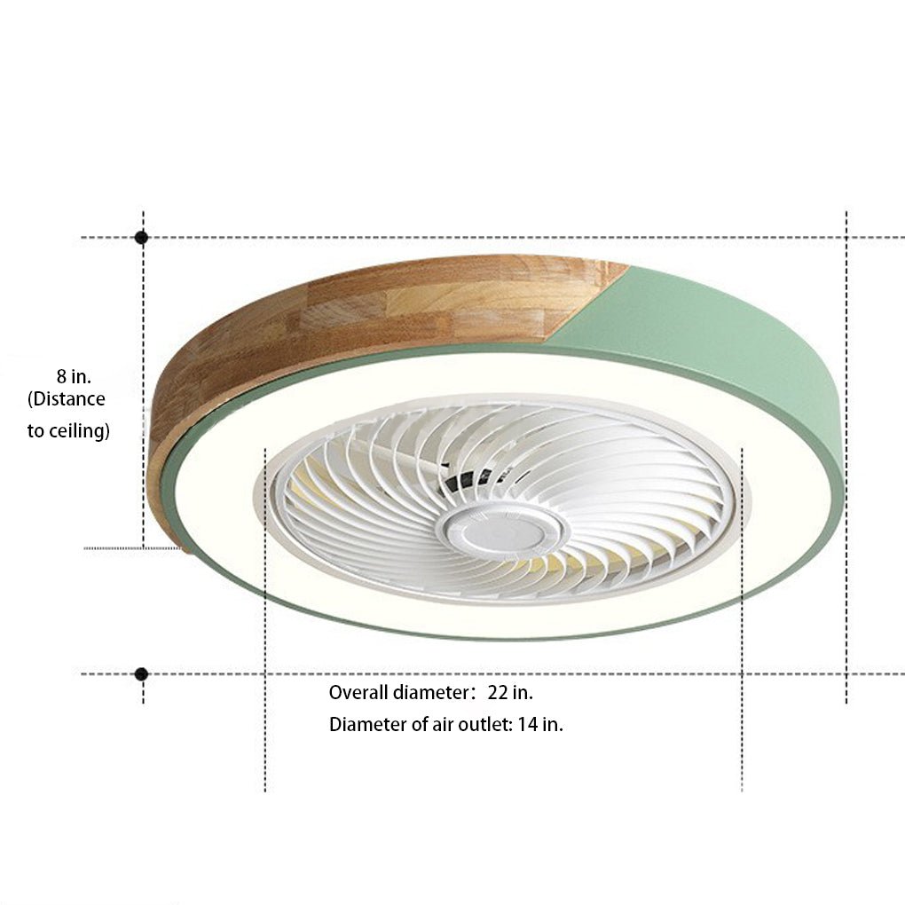 Ronde Vierkante Geïntegreerde LED Ventilator Plafondlamp Met Afstandsbediening